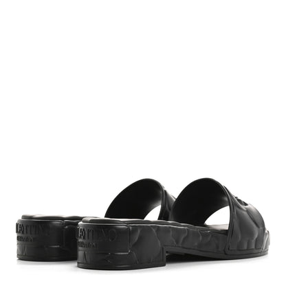 Valentino Garavani Rubber Atelier 03 Rose Edition 25/40mm Platform Slide Sandals 38 Black 5 of 12