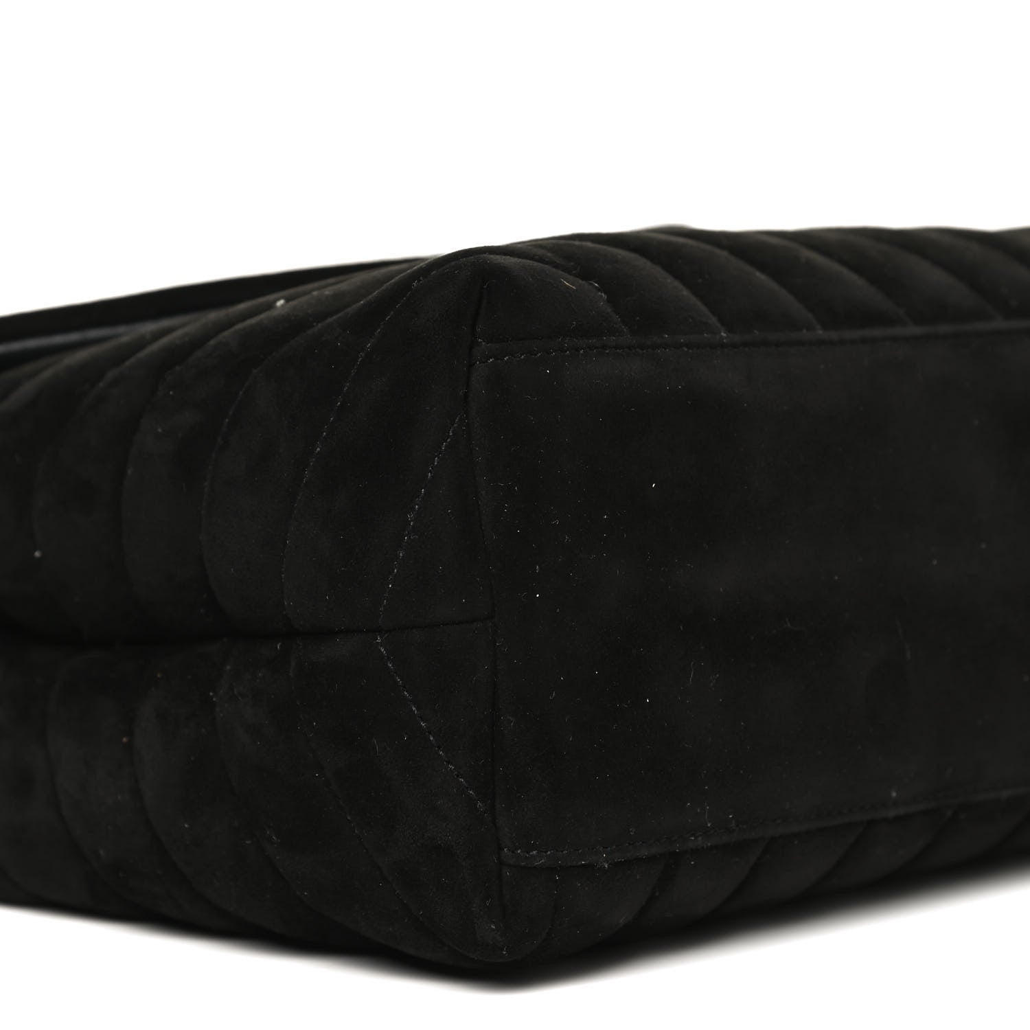 Saint Laurent Suede Y Quilted Monogram Medium Loulou Chain Satchel Black 17 of 20
