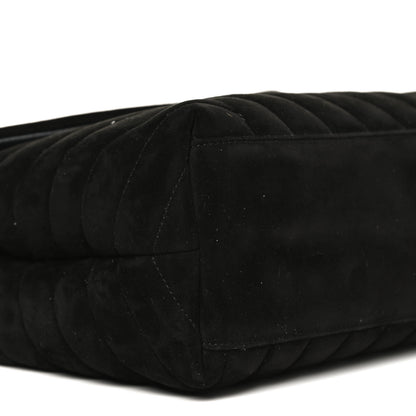 Saint Laurent Suede Y Quilted Monogram Medium Loulou Chain Satchel Black 17 of 20