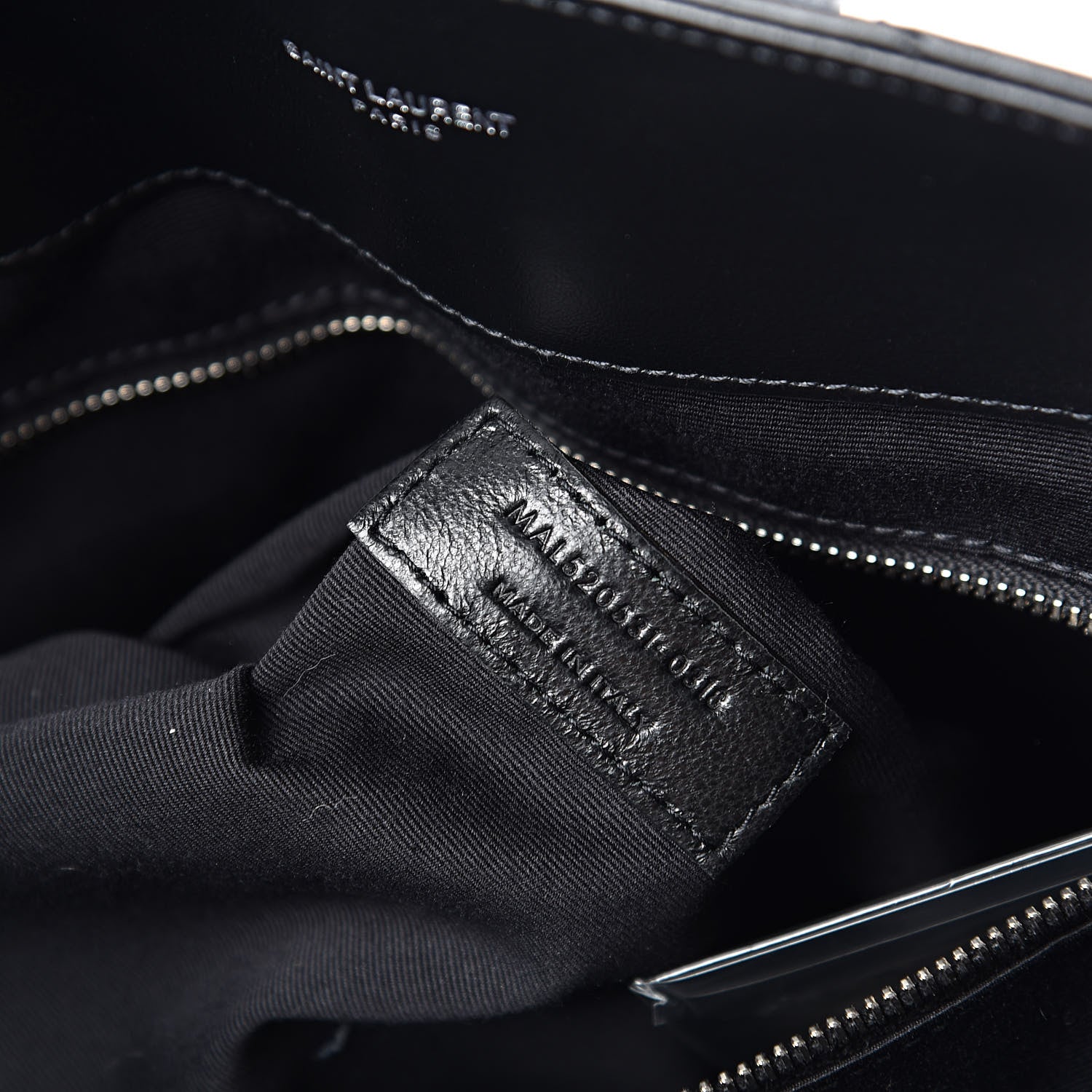 Saint Laurent Calfskin Y Quilted Monogram Large Loulou Shopper Black 7 of 10