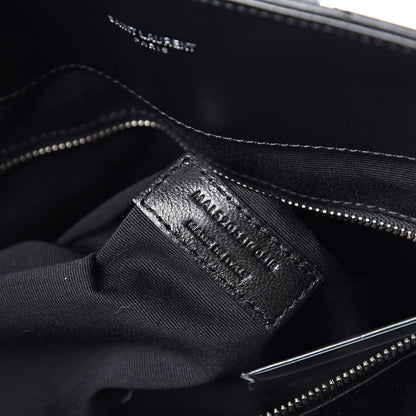 Saint Laurent Calfskin Y Quilted Monogram Large Loulou Shopper Black 7 of 10