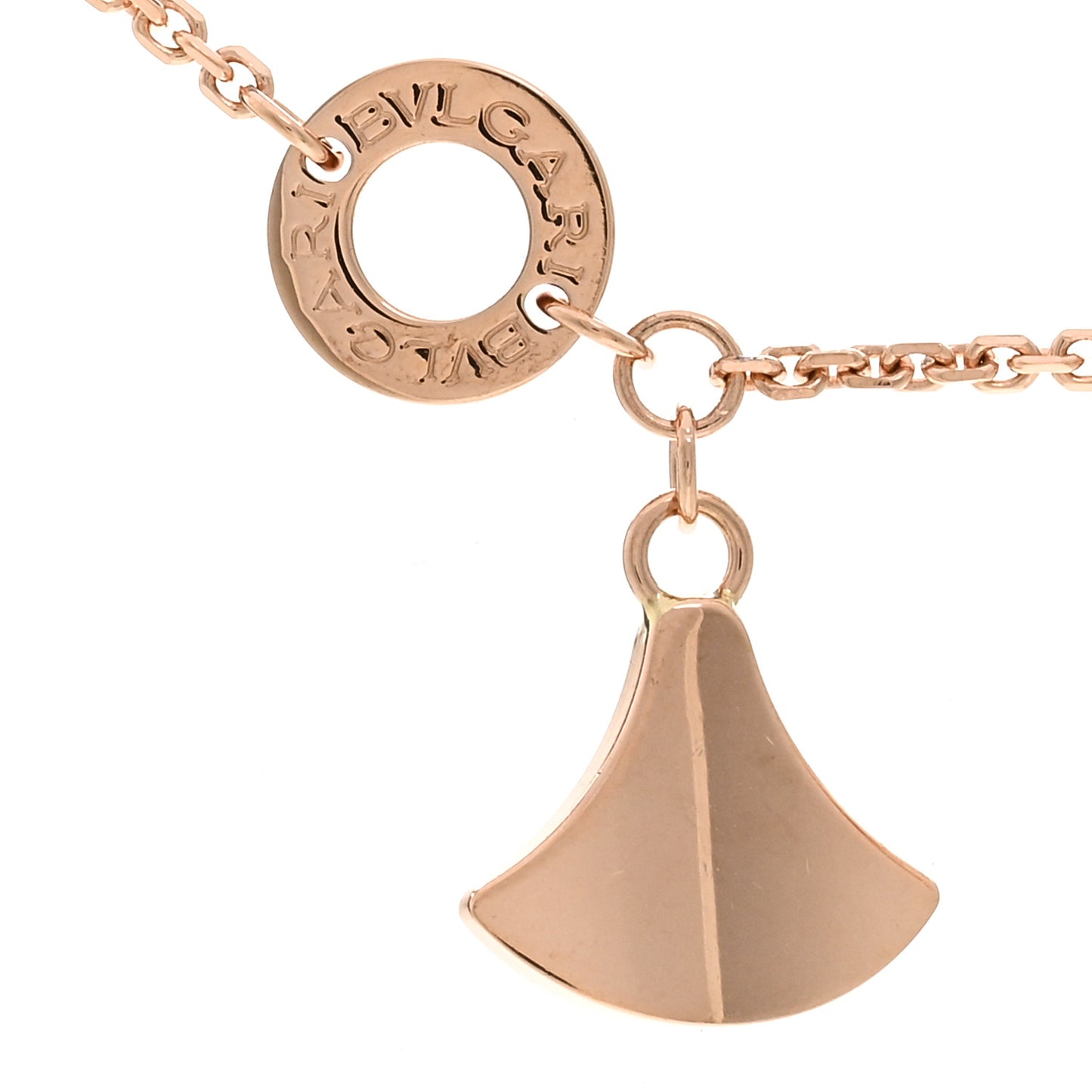 18K Rose Gold Diamond Mother of Pearl Divas' Dream Pave Pendant Necklace