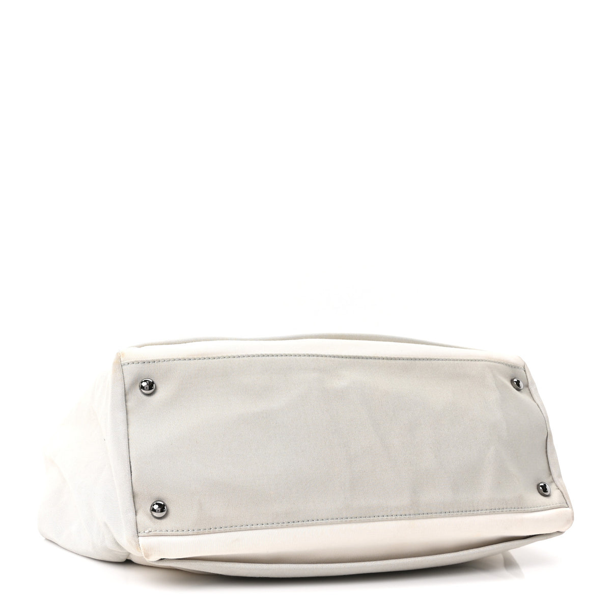 Chanel Nylon Quilted 2.55 Reissue Tote White Grey 4 of 10