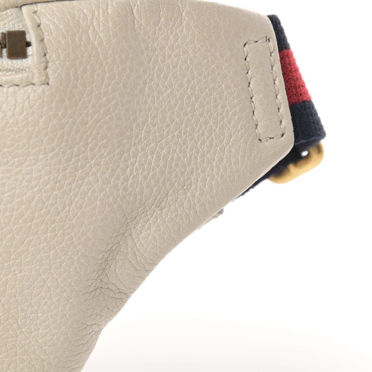 Gucci Grained Calfskin Logo Belt Bag White 11 of 12