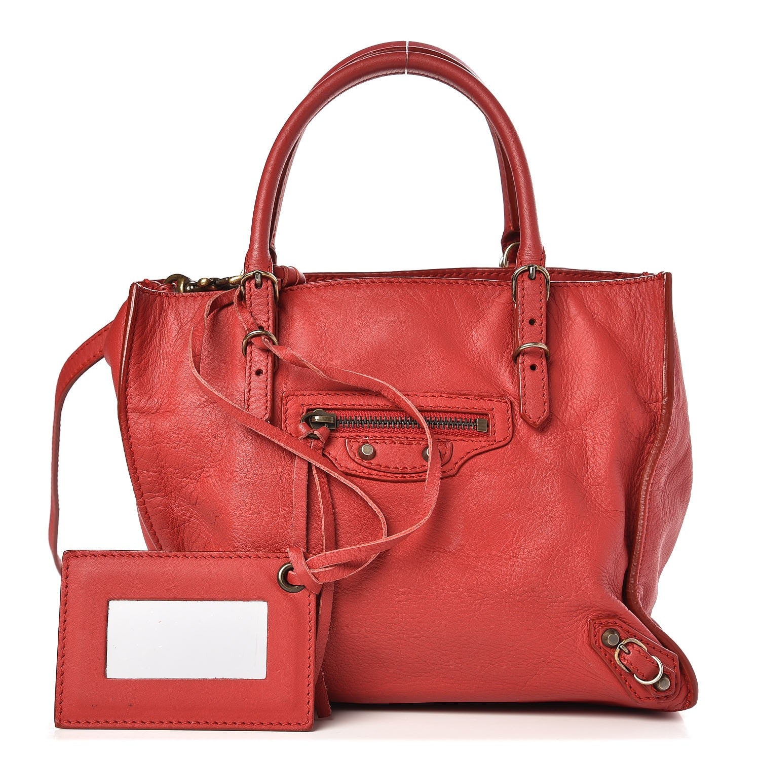 Balenciaga Veau Souple Papier Mini A4 Tote Rouge 1 of 15