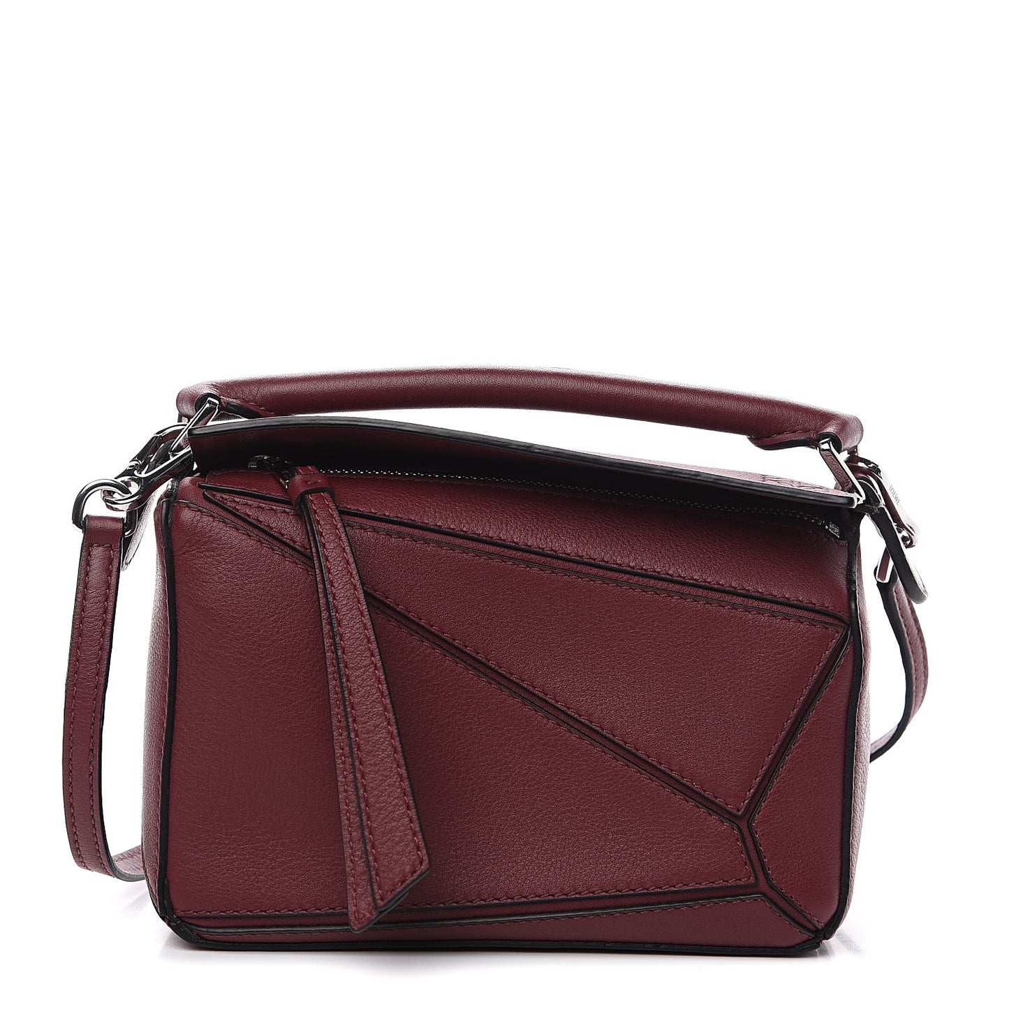Calfskin Mini Puzzle Bag Wine