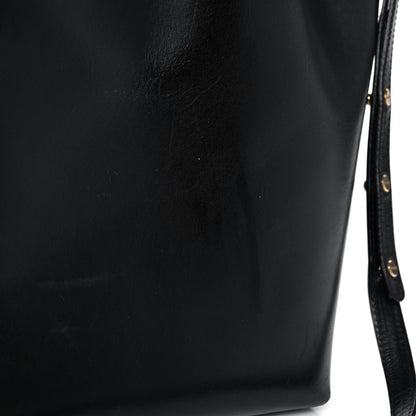Mansur Gavriel Vegetable Tanned Calfskin Bucket Bag Black Marina 12 of 13
