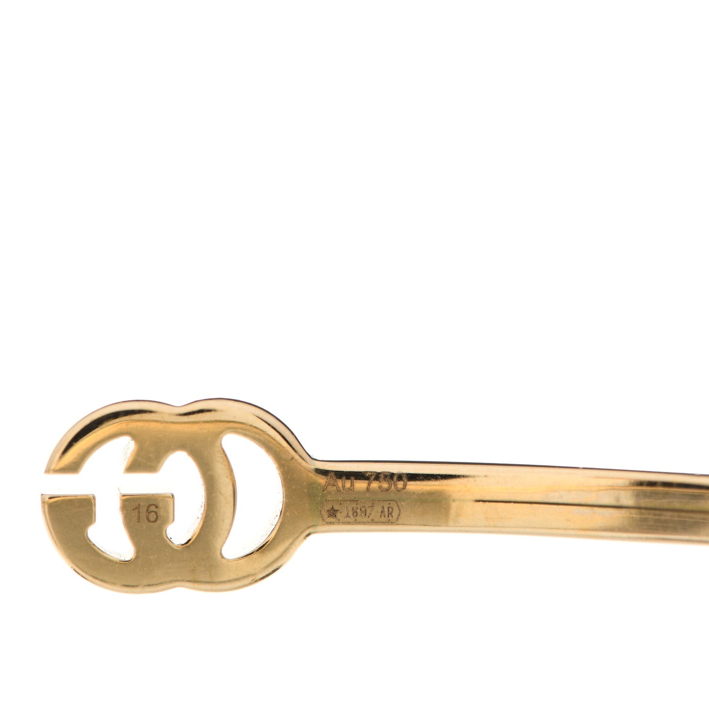 18K Yellow Gold GG Running Cuff Bracelet