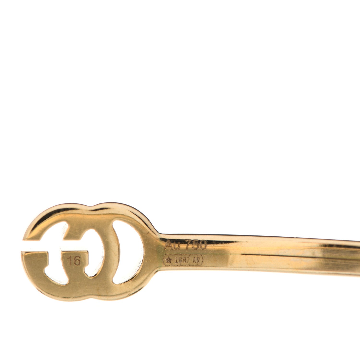 Gucci 18K Yellow Gold GG Running Cuff Bracelet 4 of 4