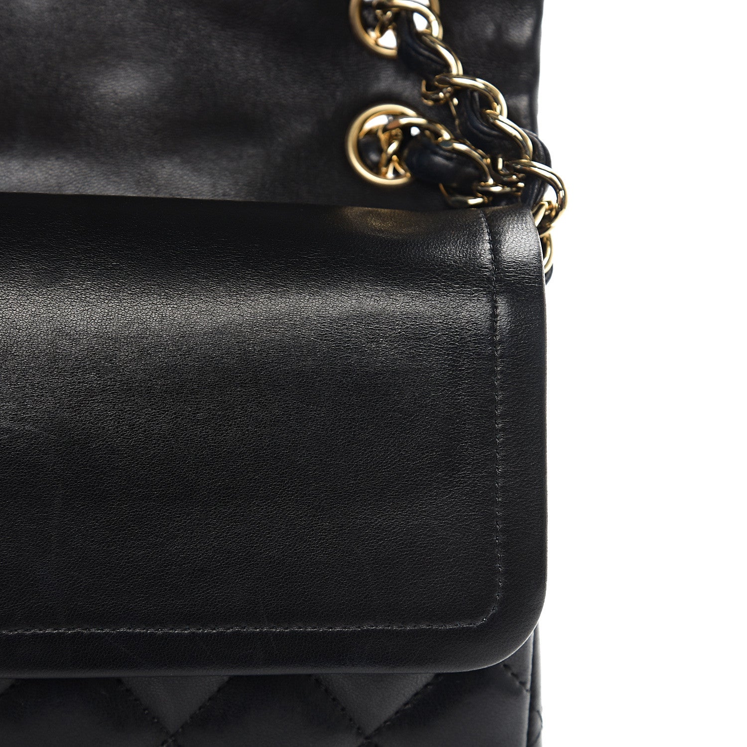 Chanel Lambskin Quilted Jumbo Double Flap Black 8 of 12