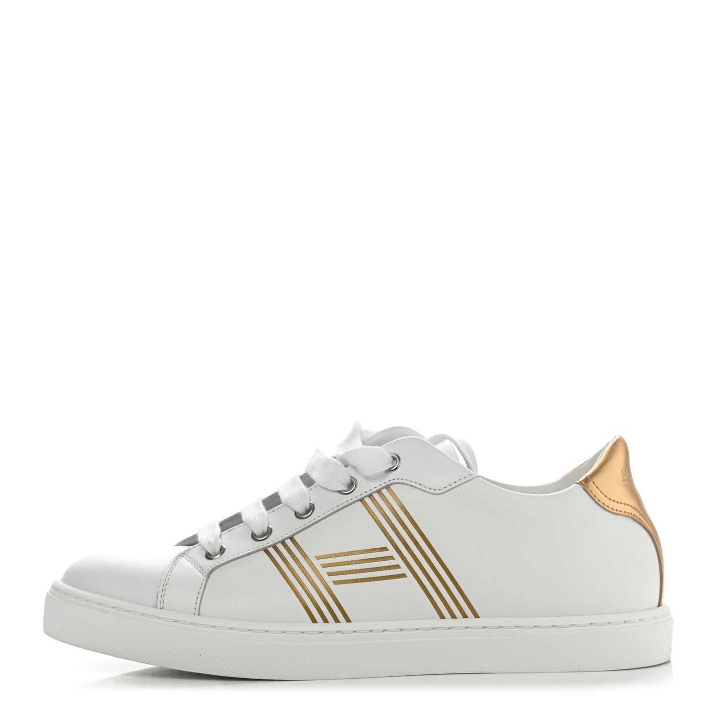 Nappa Womens Avantage Sneakers 38 White Gold