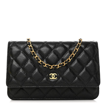 Chanel Caviar Quilted Wallet on Chain WOC Black 1 of 11
