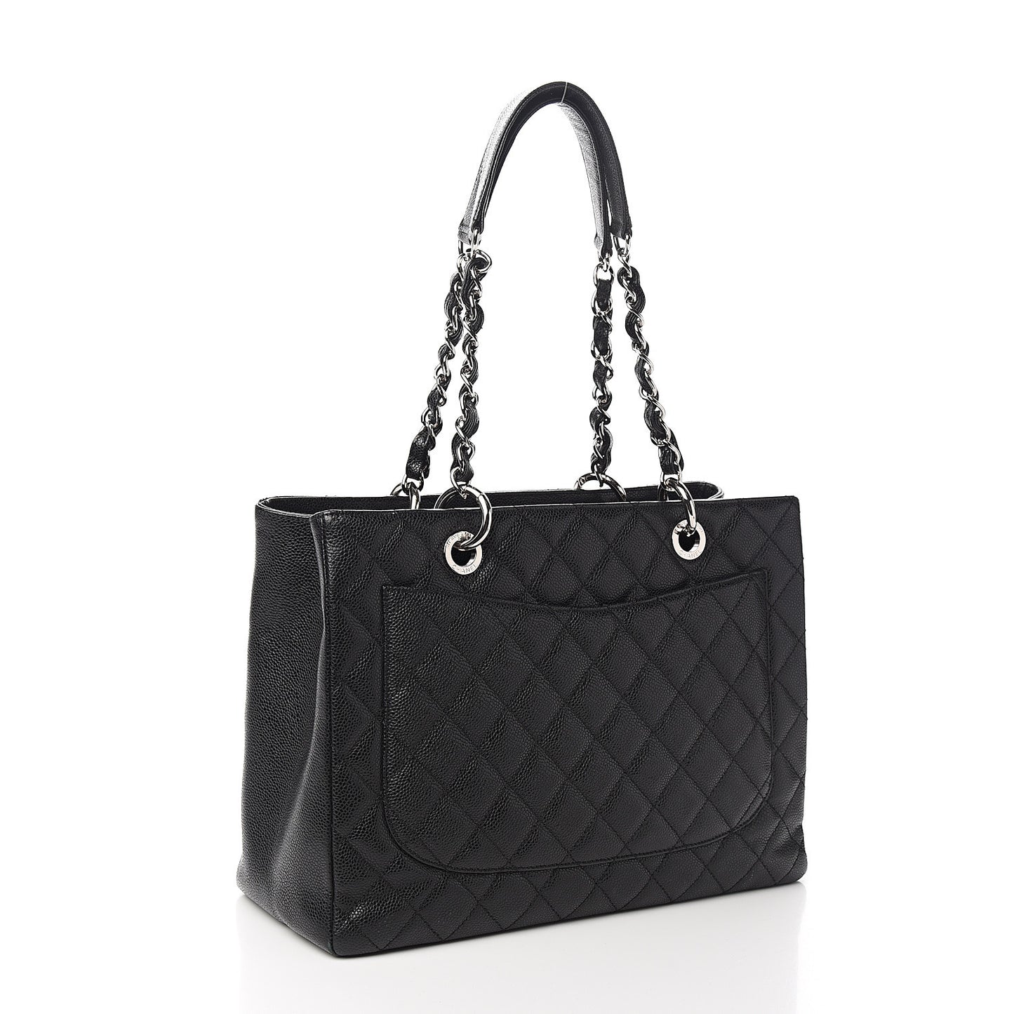 Caviar Quilted Grand Shopping Tote GST Black