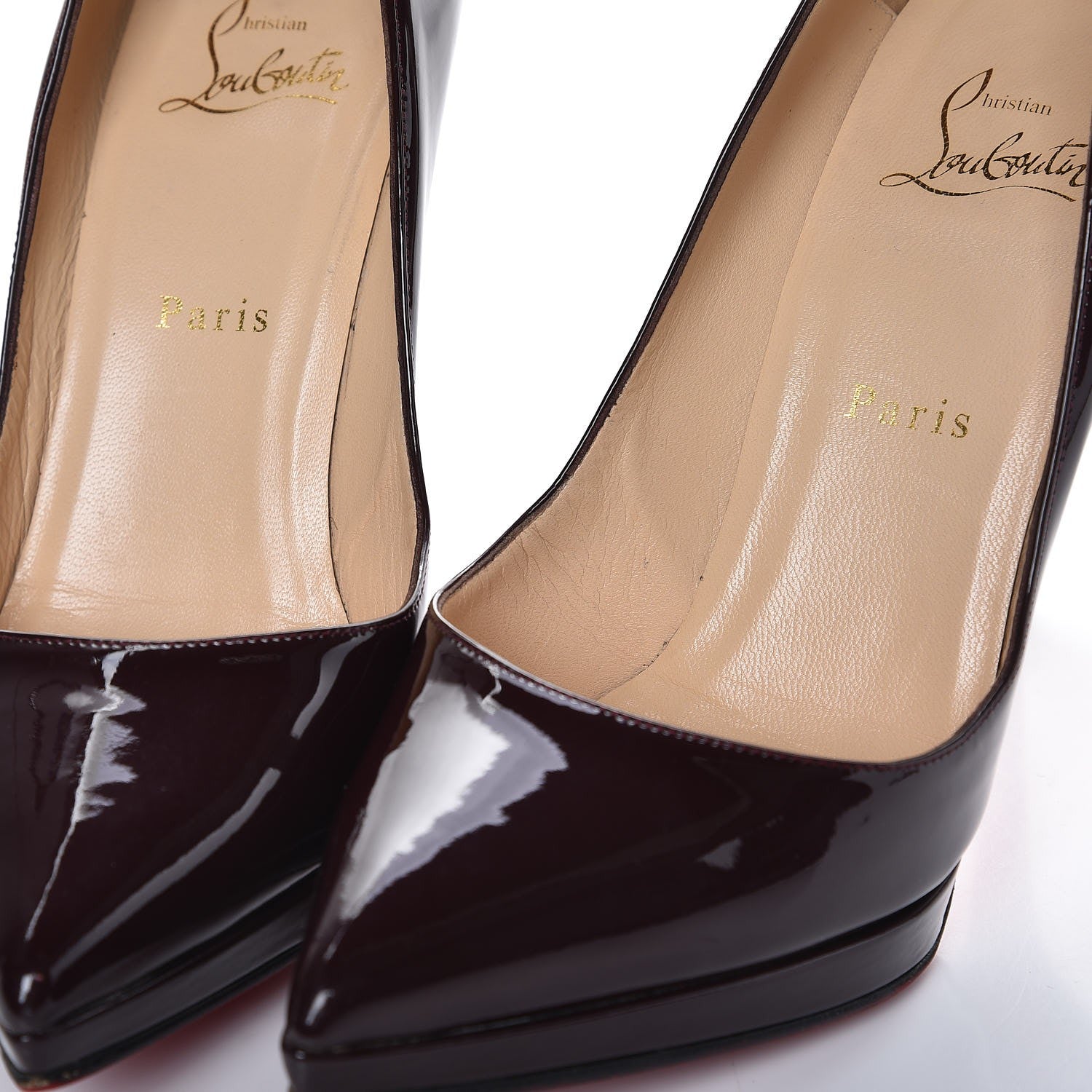 Christian Louboutin Patent Pigalle Plato 120 Pumps 39 Lie De Vin 12 of 13