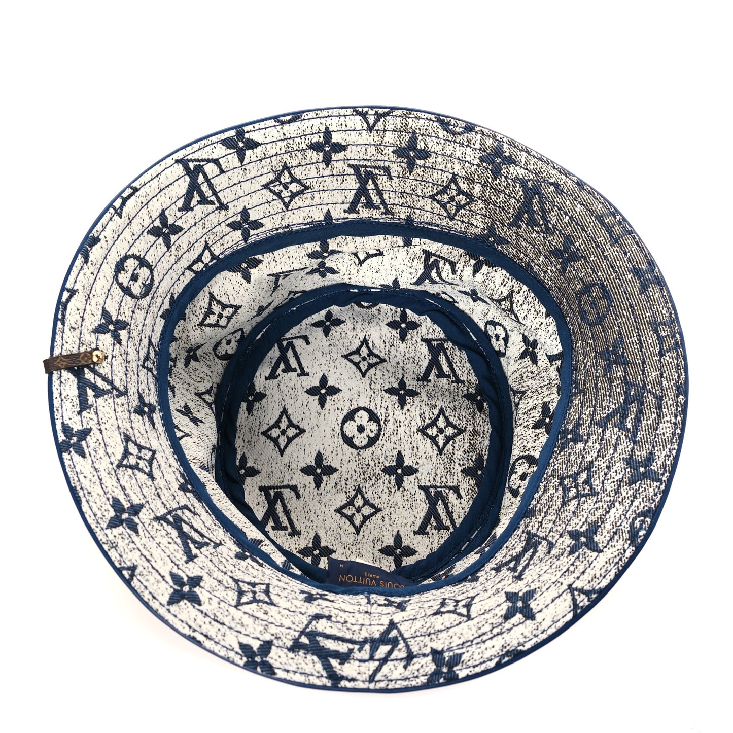 Monogram Denim Jacquard Bob Bucket Hat M Blue