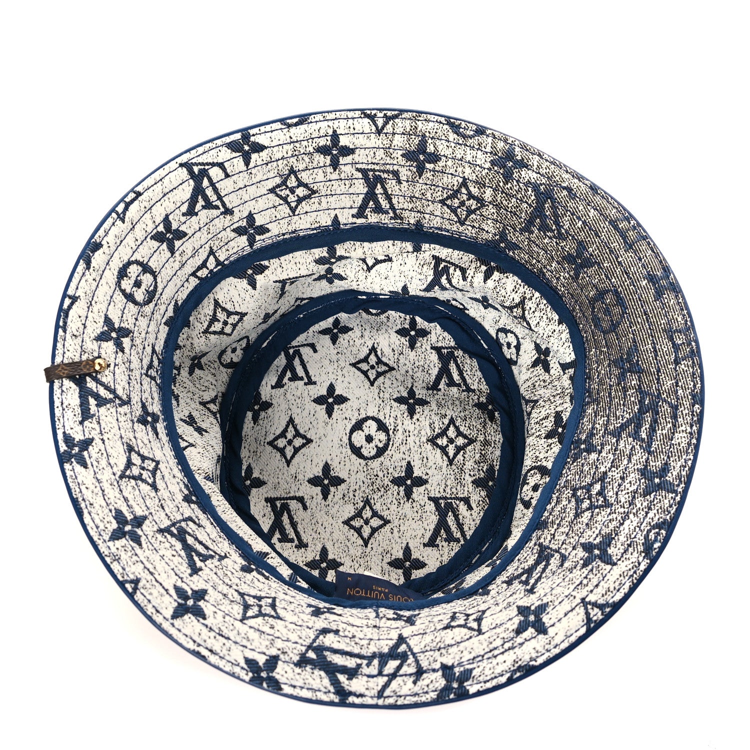 Louis Vuitton Monogram Denim Jacquard Bob Bucket Hat M Blue 5 of 7