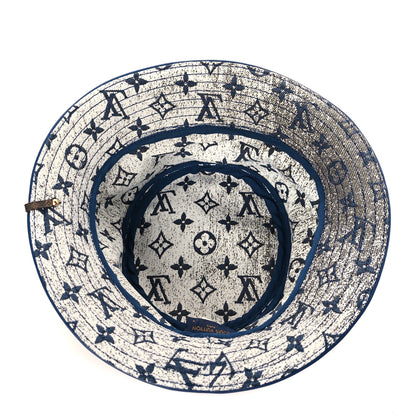 Louis Vuitton Monogram Denim Jacquard Bob Bucket Hat M Blue 5 of 7