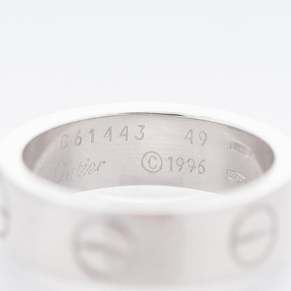 Cartier 18K White Gold 5.5mm LOVE Ring 49 4.75 4 of 4