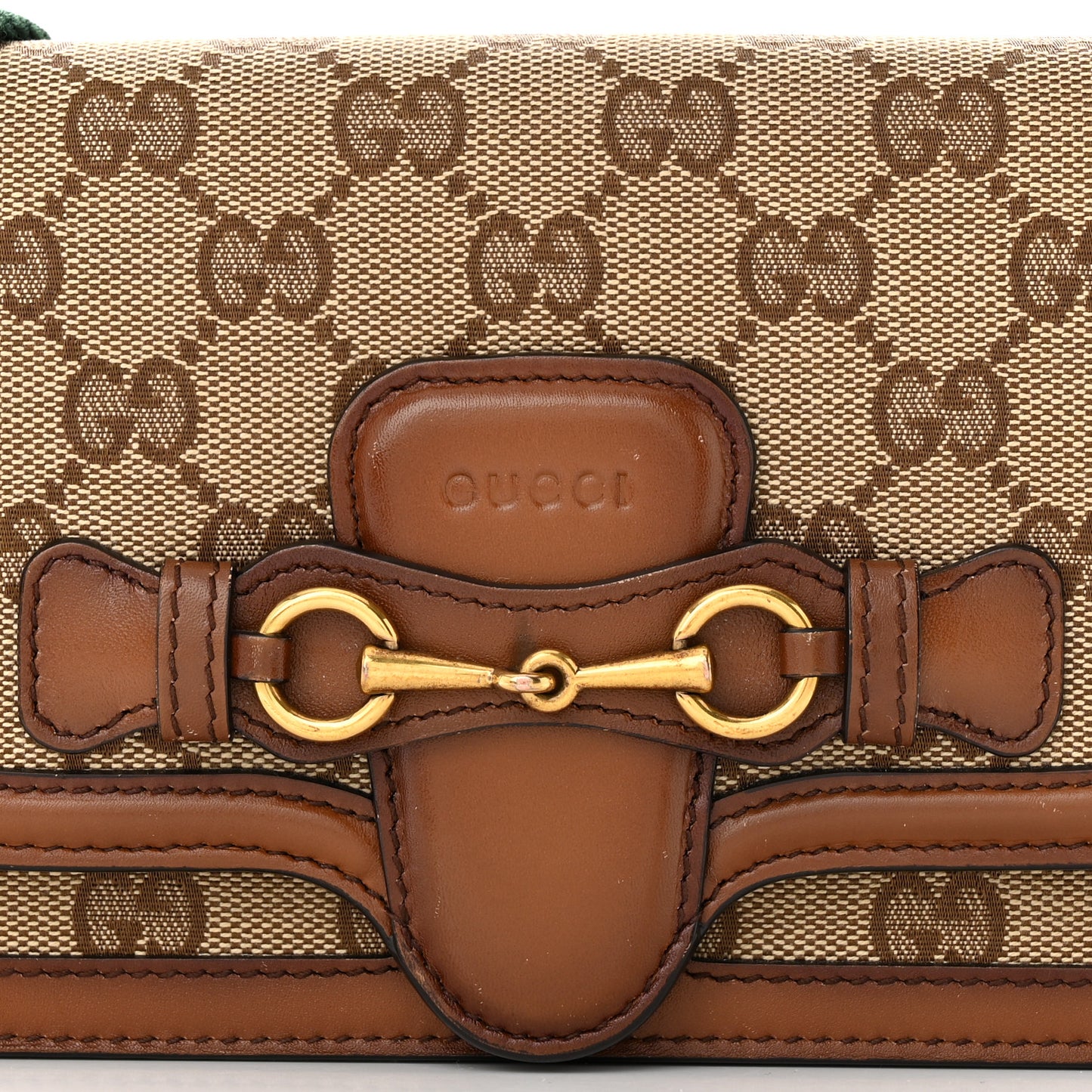 Monogram Lady Web Convertible Wallet Beige Cuir