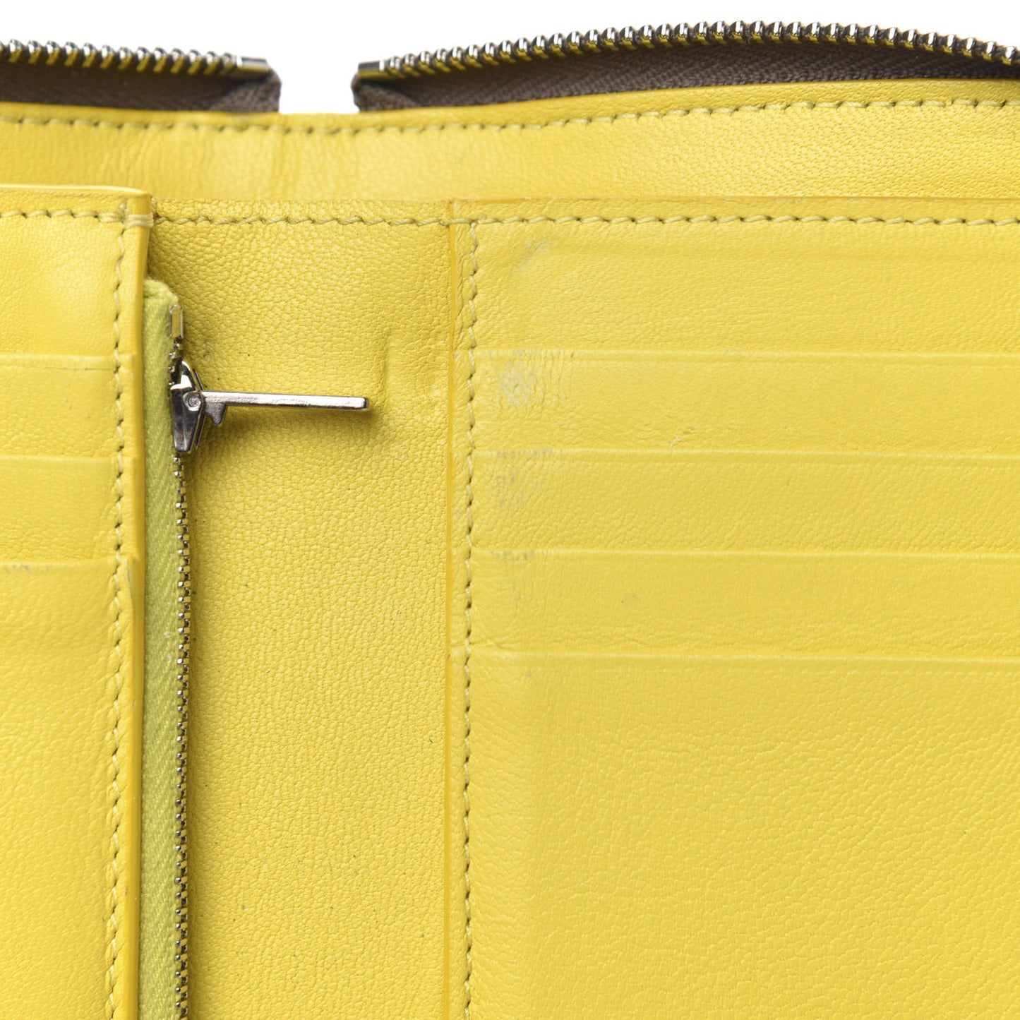 Drummed Calfskin Zip Around Multifunction Wallet Souris