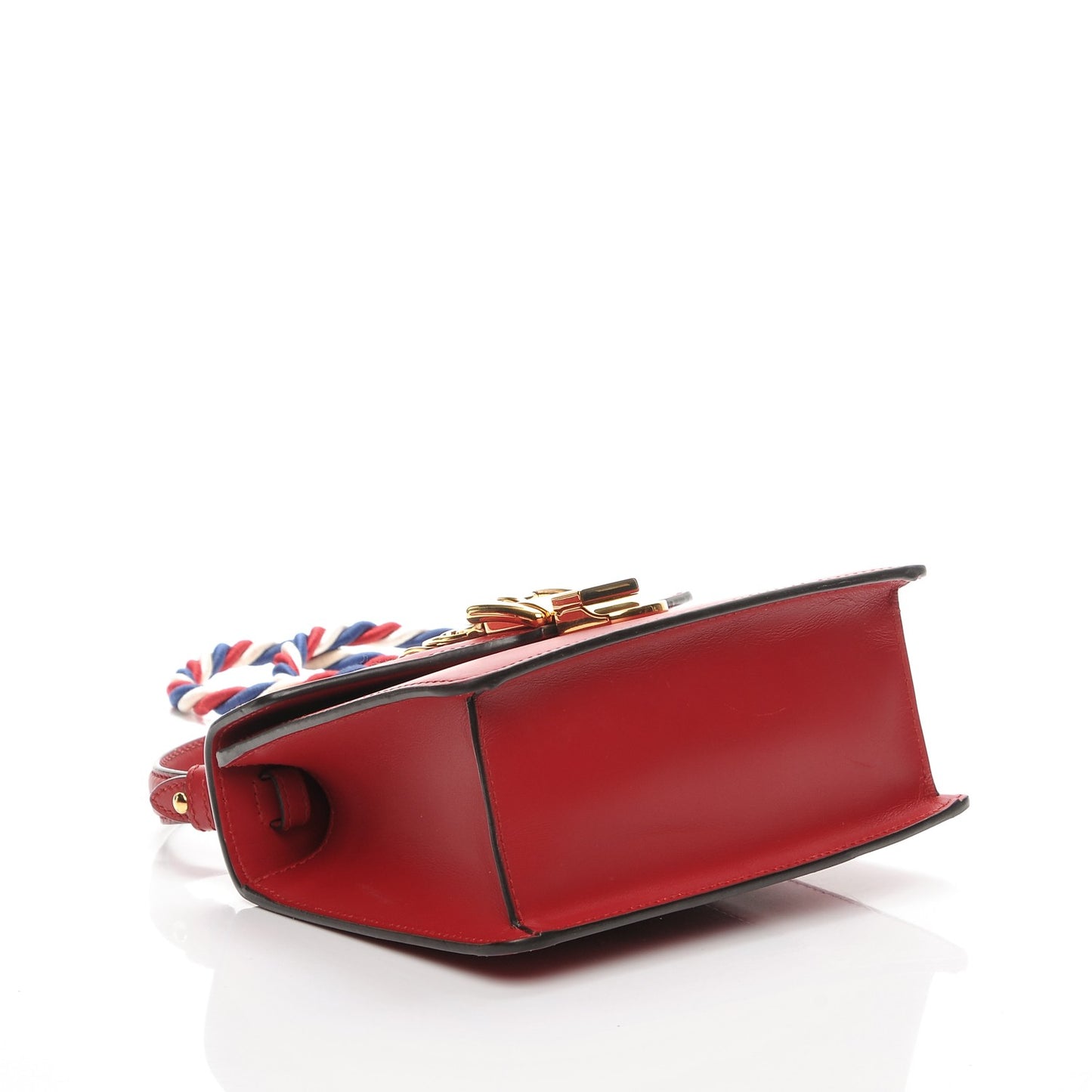 Calfskin Mini Sylvie Top Handle Bag Hibiscus Red