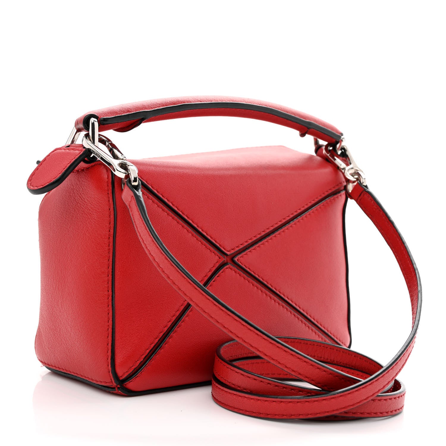 Loewe Calfskin Mini Puzzle Bag Pomodoro 3 of 11