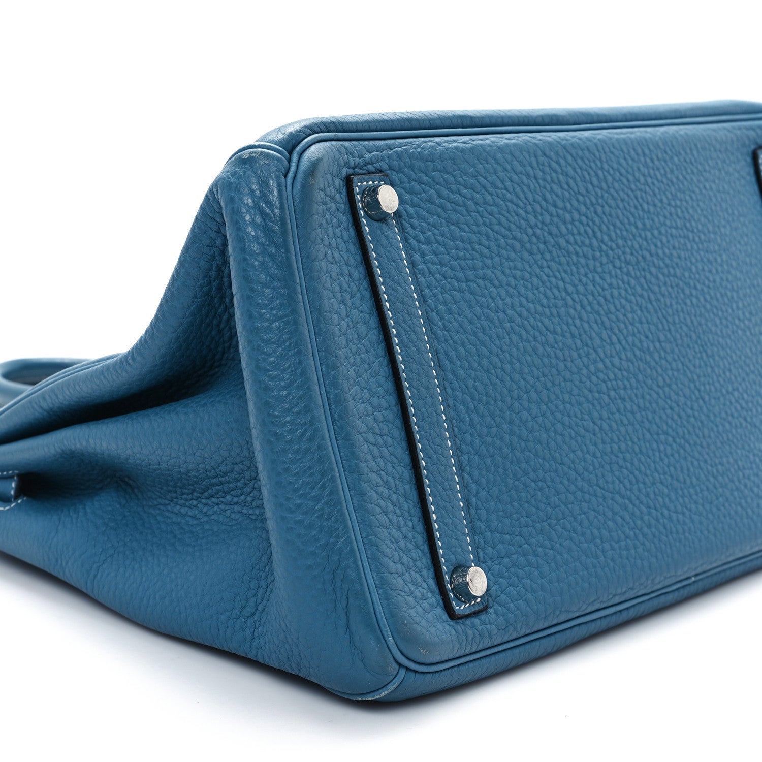 Hermes Taurillon Clemence BIRKIN 35 Blue Jean 9 of 13