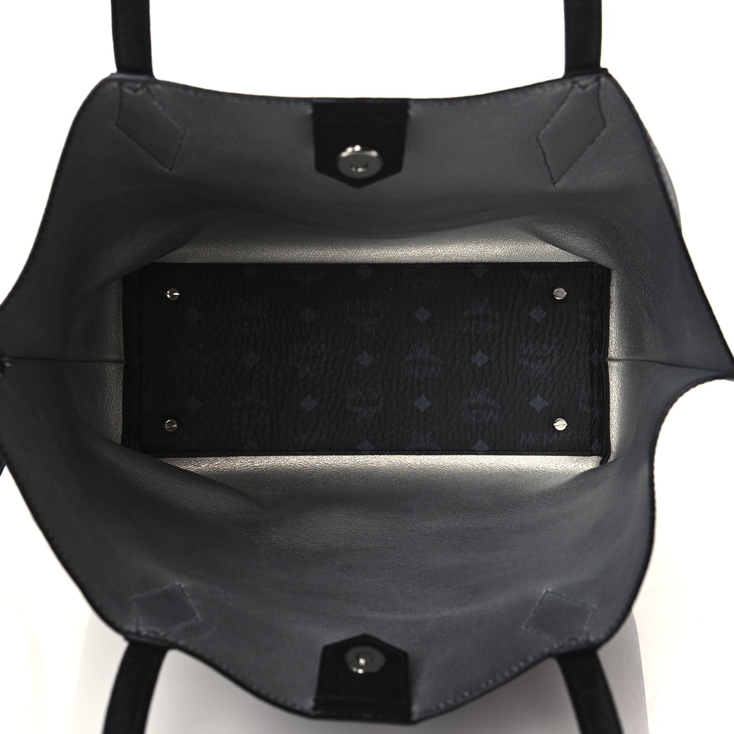Grained Calfskin Medium Yris Shopper Tote Black