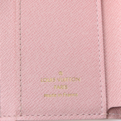 Louis Vuitton Damier Azur Studded Zoe Wallet Rose Ballerine 5 of 10