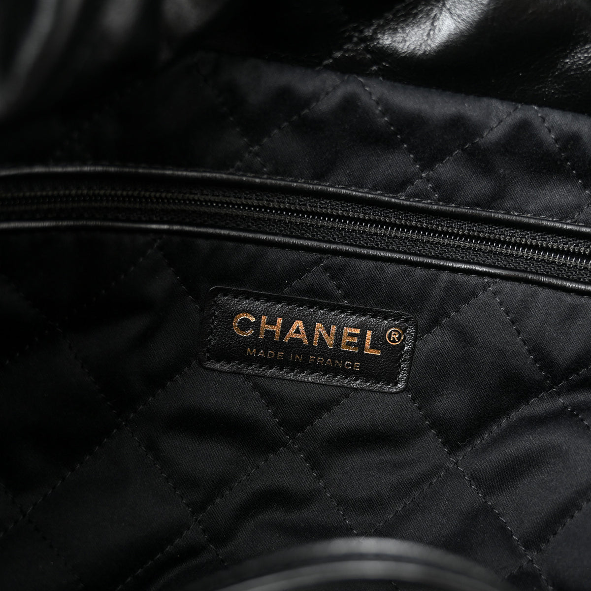 Chanel Shiny Calfskin Quilted Chanel 22 Black 6 of 13