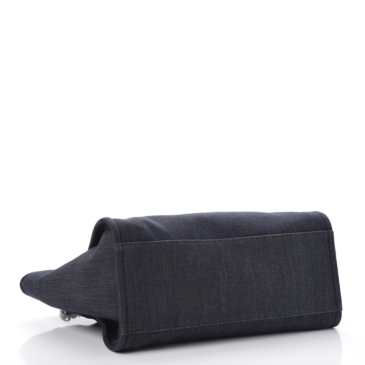 Chanel Denim Large Deauville Tote Dark Blue 4 of 8