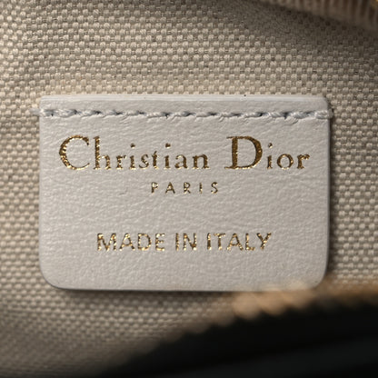 Christian Dior Calfskin Animal Print Micro Dior Vibe Zip Bowling Bag White Multicolor 6 of 12