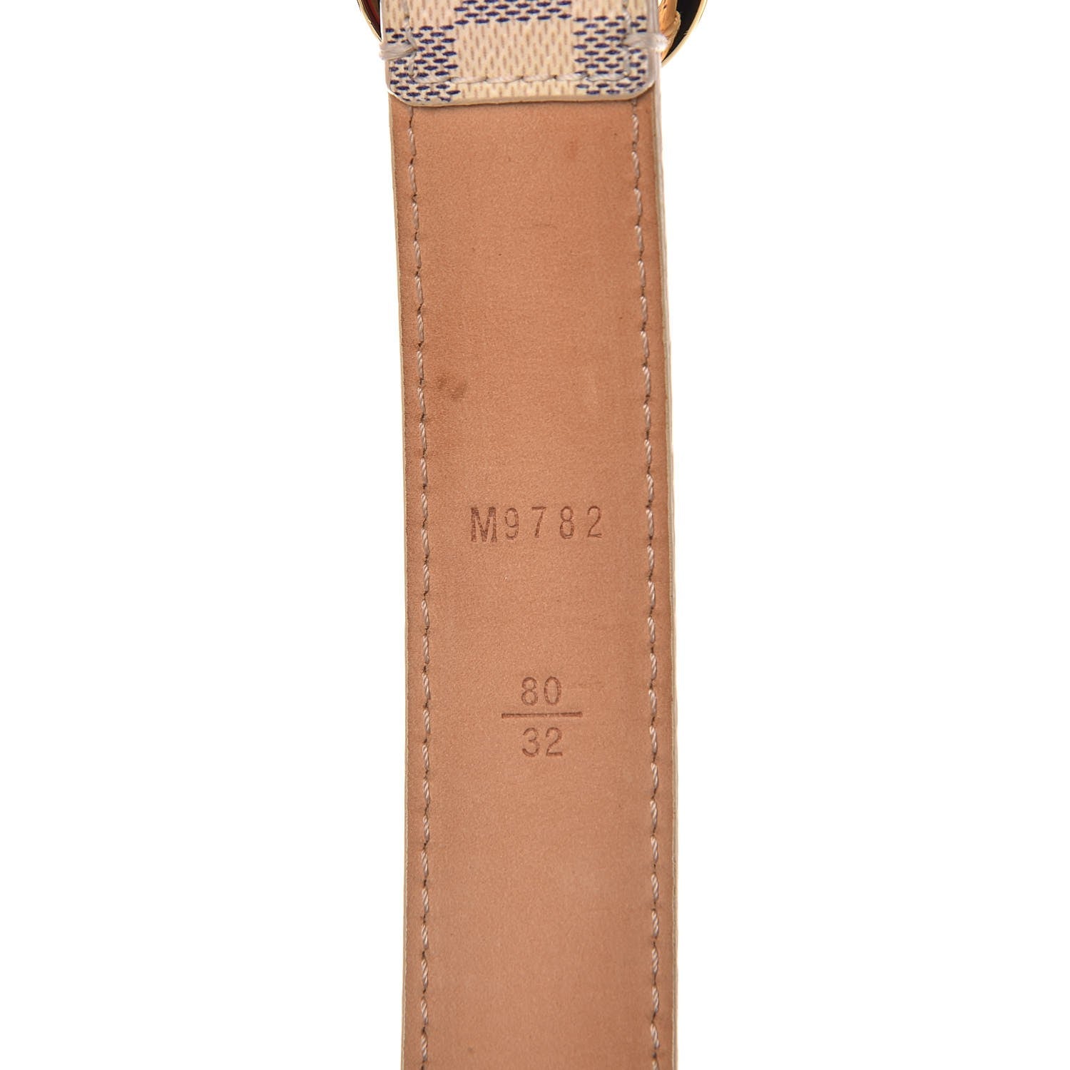 Louis Vuitton Damier Azur 25mm Belt 80 32 4 of 8