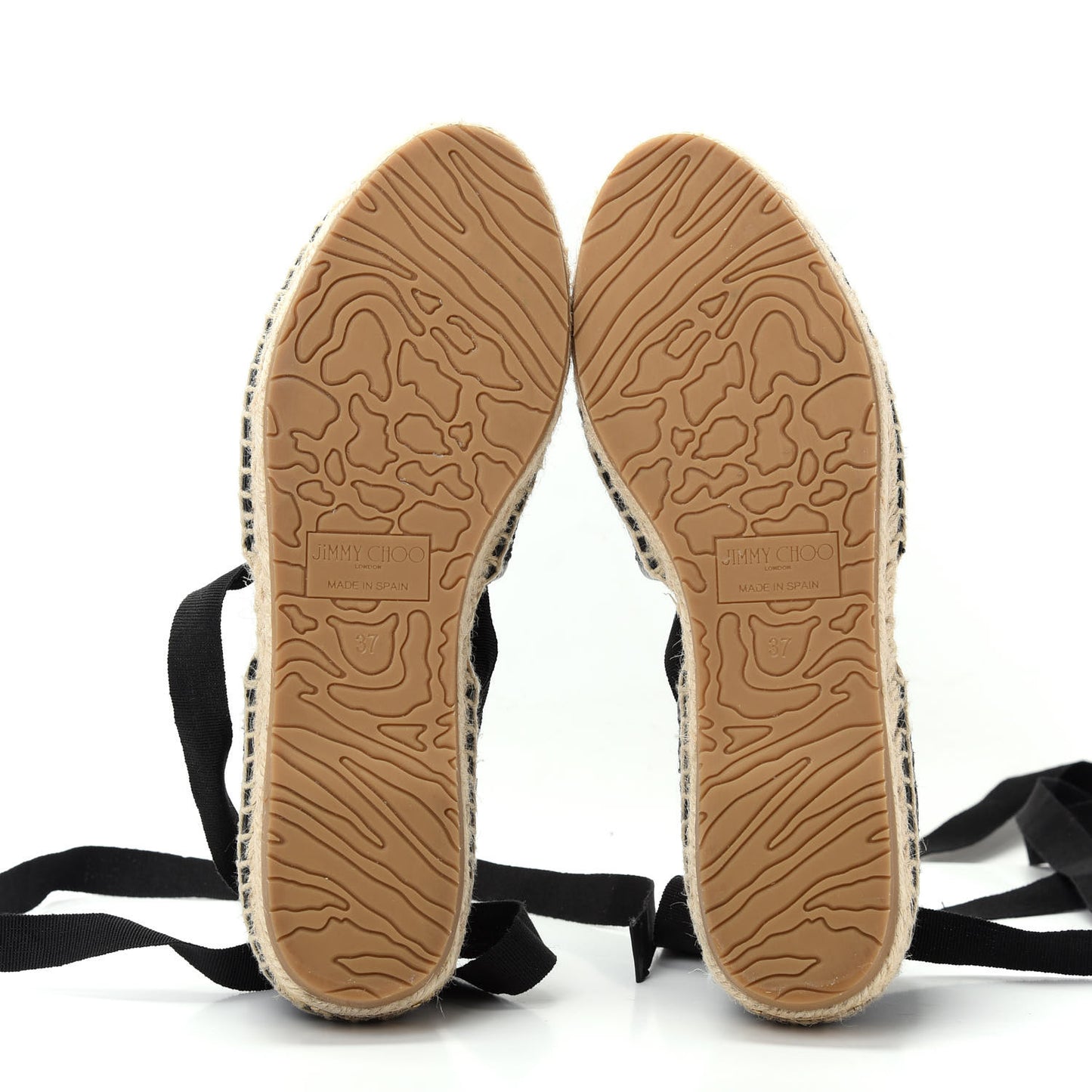 Embroidered Lace Dolphin Espadrille Flats 37 Black