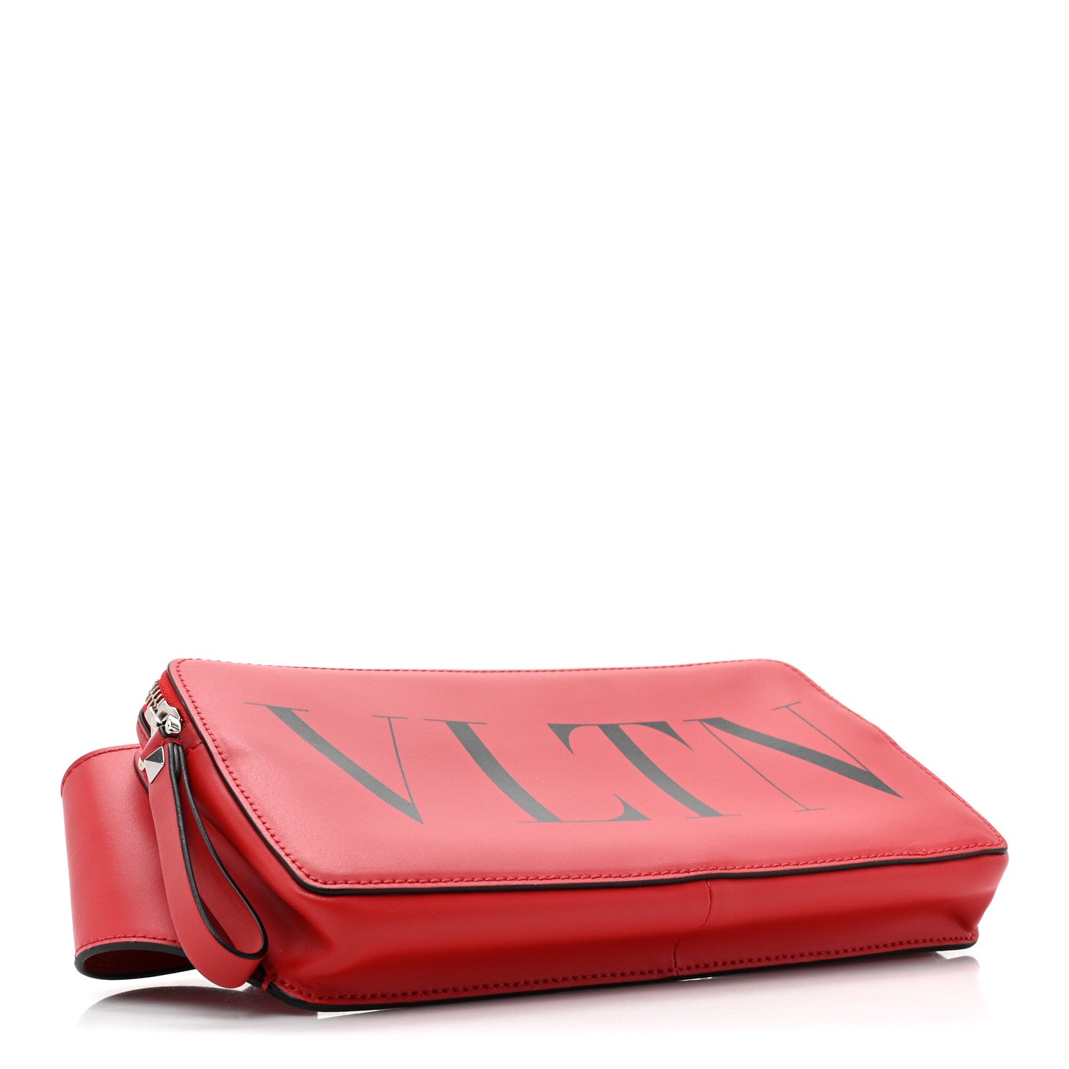 Valentino Garavani Calfskin Mens VLTN Belt Bag Pure Red Black 4 of 10