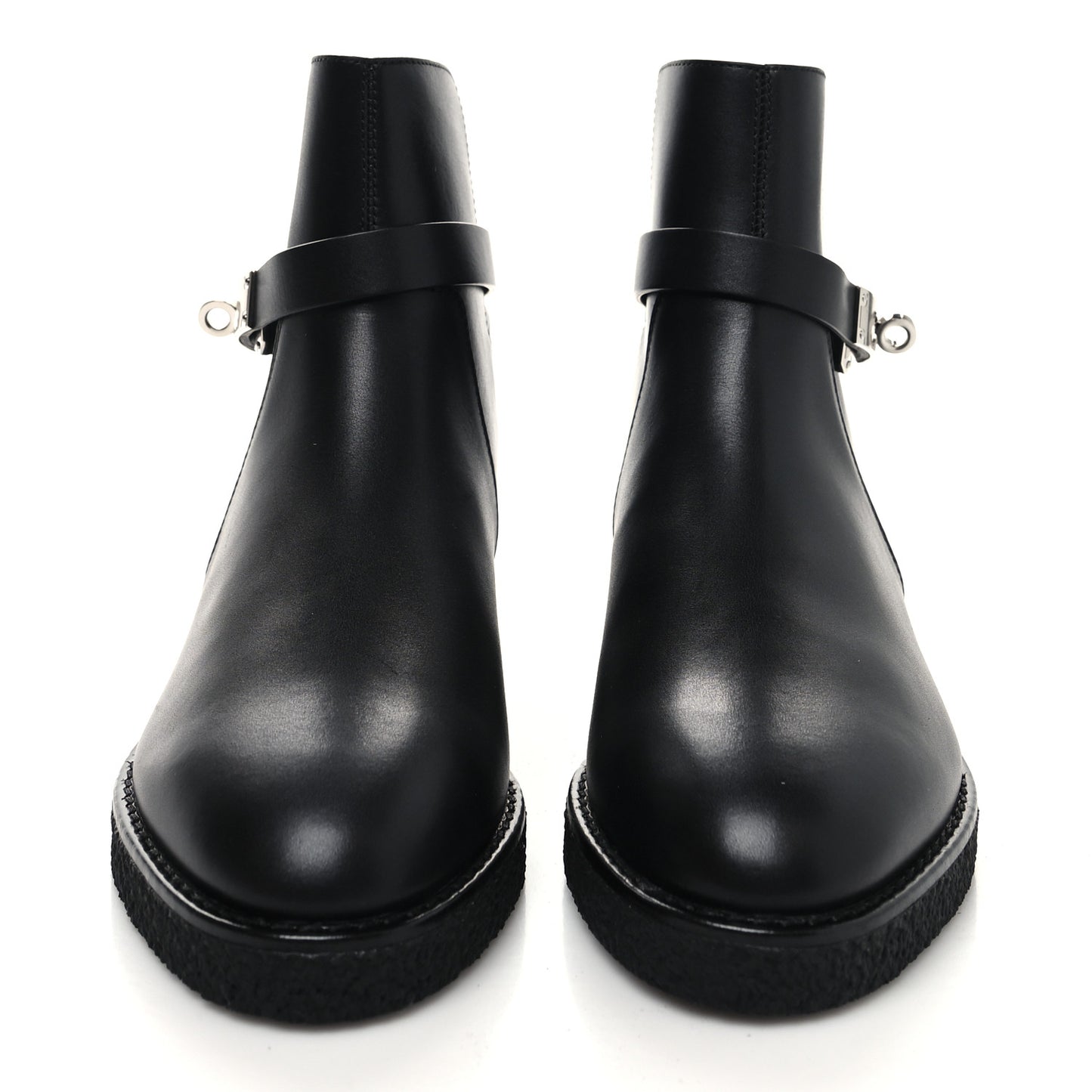 Heritage Calfskin Follow Ankle Boots 37 Black