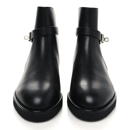Hermes Heritage Calfskin Follow Ankle Boots 37 Black 2 of 7