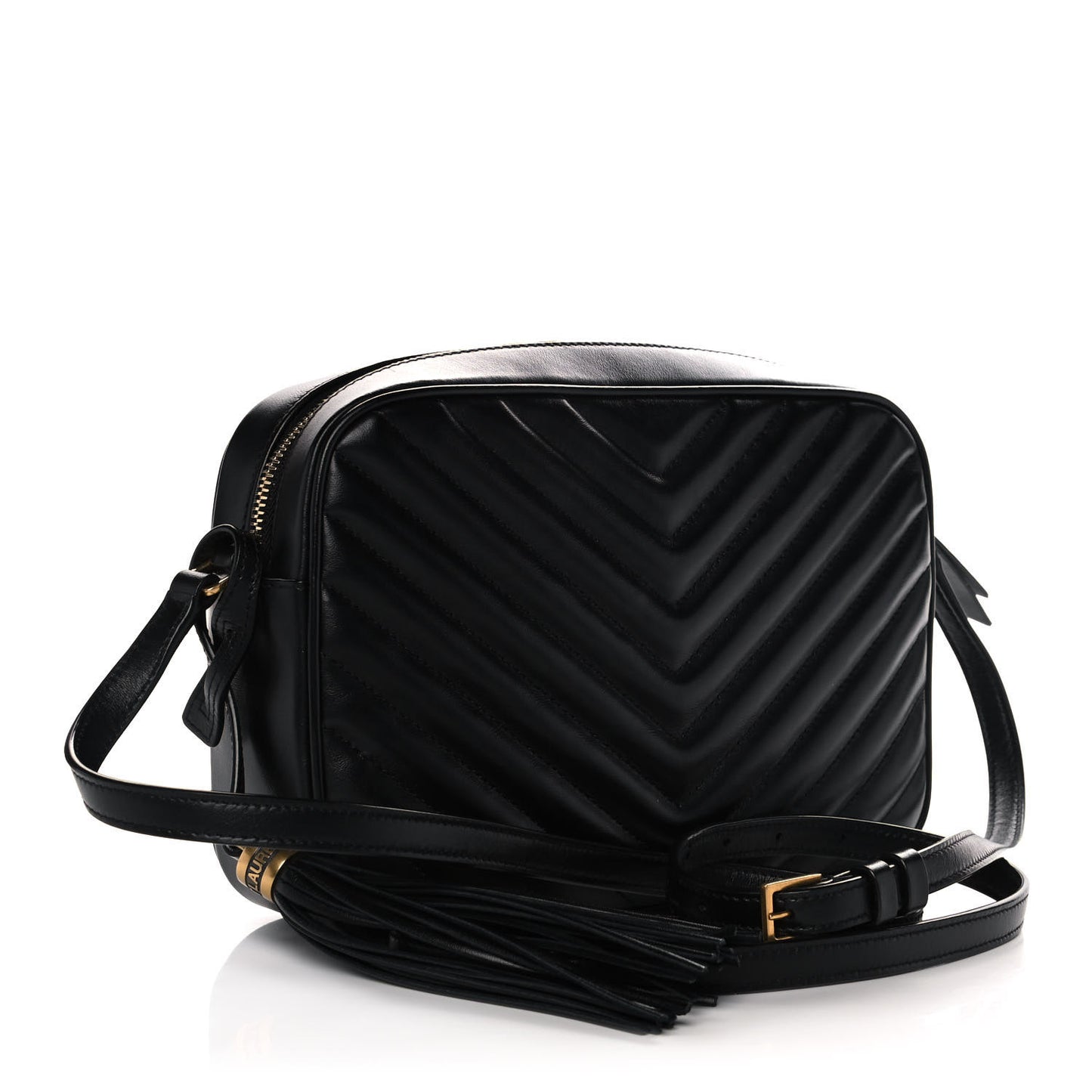 Calfskin Matelasse Monogram Lou Camera Bag Black