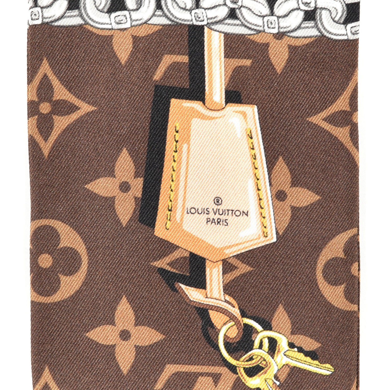 Louis Vuitton Silk Monogram Confidential Bandeau Brown 5 of 7
