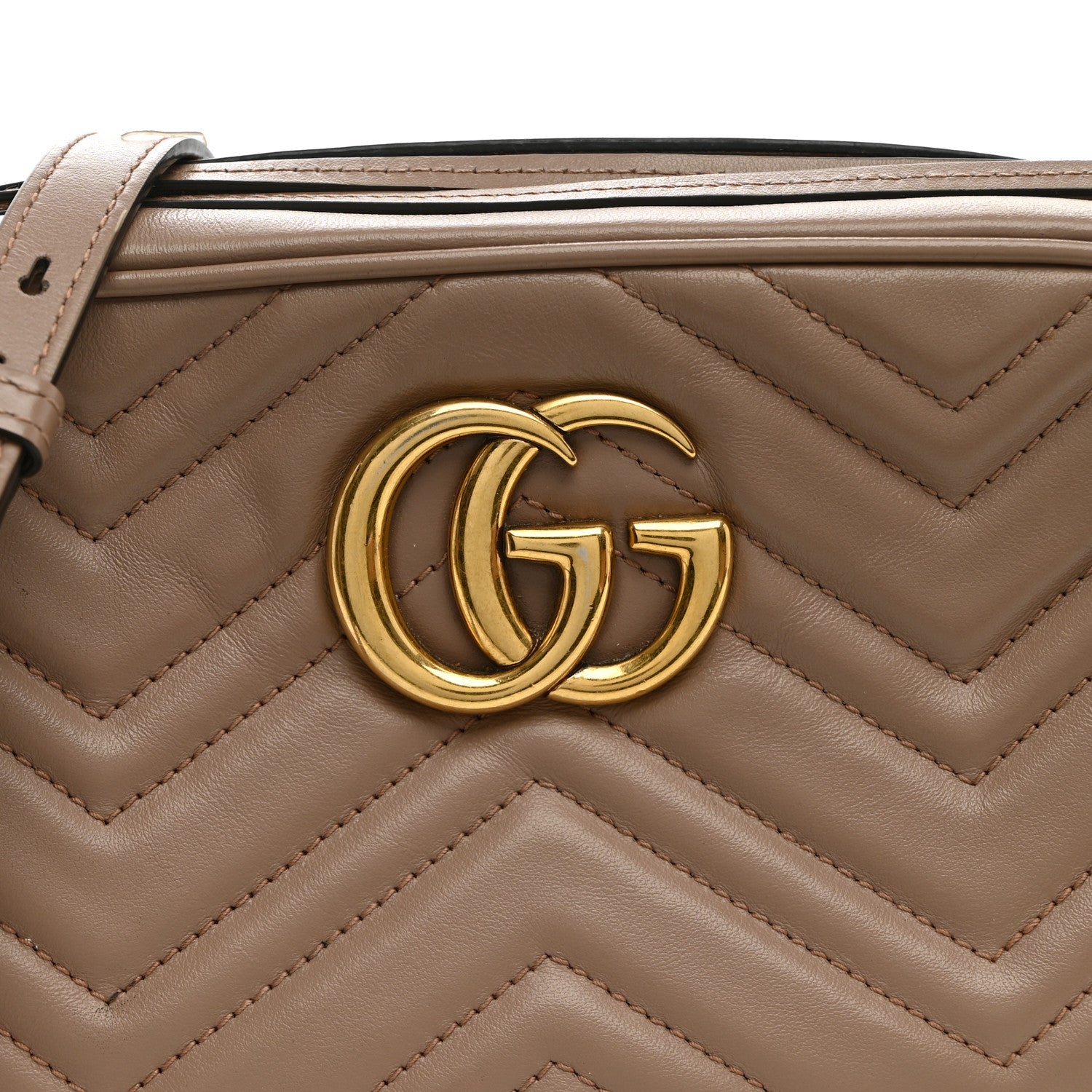 Gucci Calfskin Matelasse Small GG Marmont Chain Shoulder Bag Porcelain Rose 8 of 10