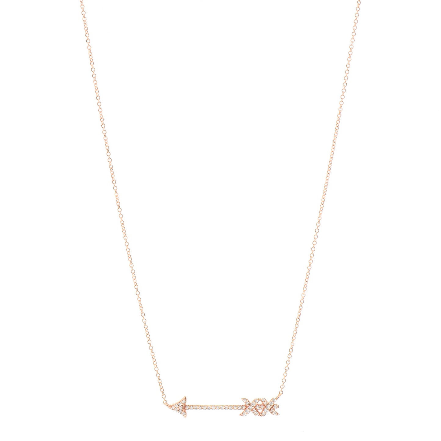 18K Rose Gold Diamond Paloma's Graffiti Arrow Pendant Necklace