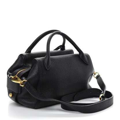 Prada Vitello Daino Bauletto Black 2 of 8