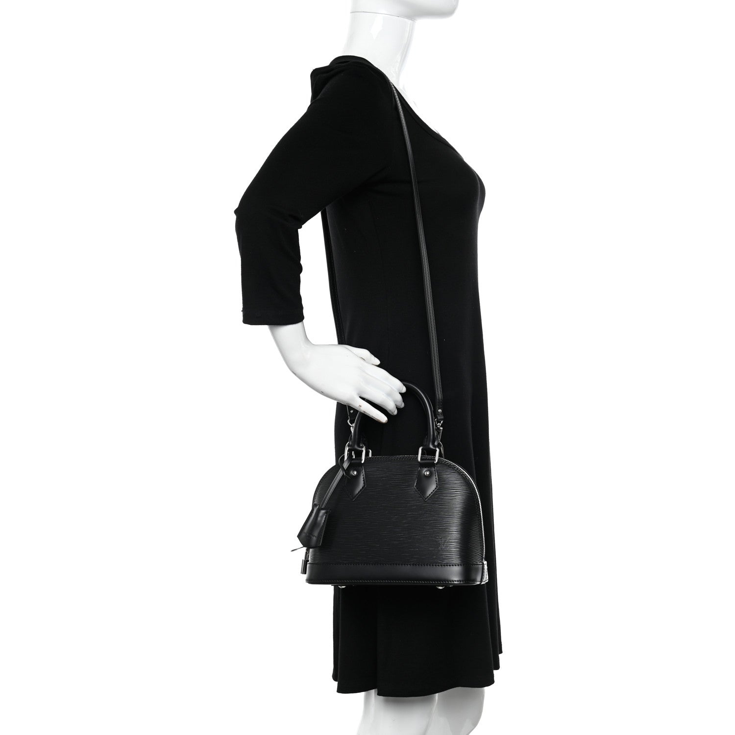 Louis Vuitton Epi Alma BB Black 2 of 9