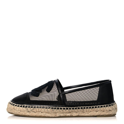 Chanel Mesh Grosgrain CC Espadrilles 39 Black 1 of 7