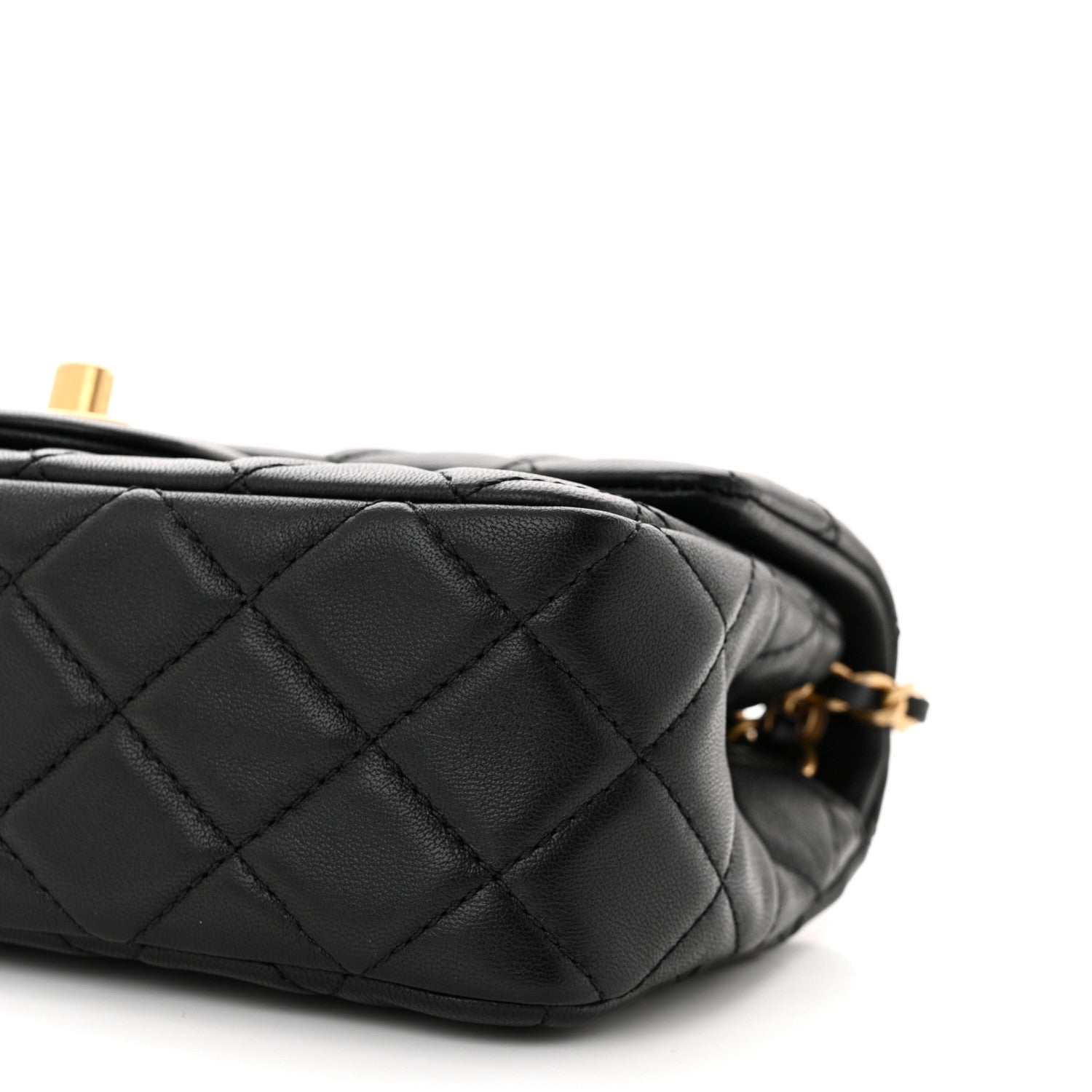 Chanel Lambskin Quilted Mini Rectangular Pearl Crush Flap Black 10 of 11