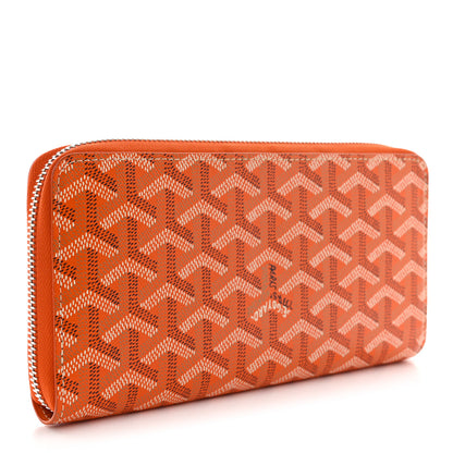 Goyard Goyardine Matignon Zip Around GM Wallet Orange 2 of 8