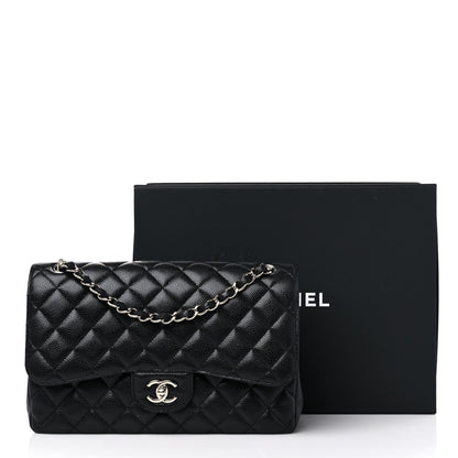 Chanel Caviar Quilted Jumbo Double Flap Black 14 of 14
