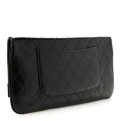 Chanel Shiny Crumpled Calfskin Large 31 Pouch Black 3 of 7