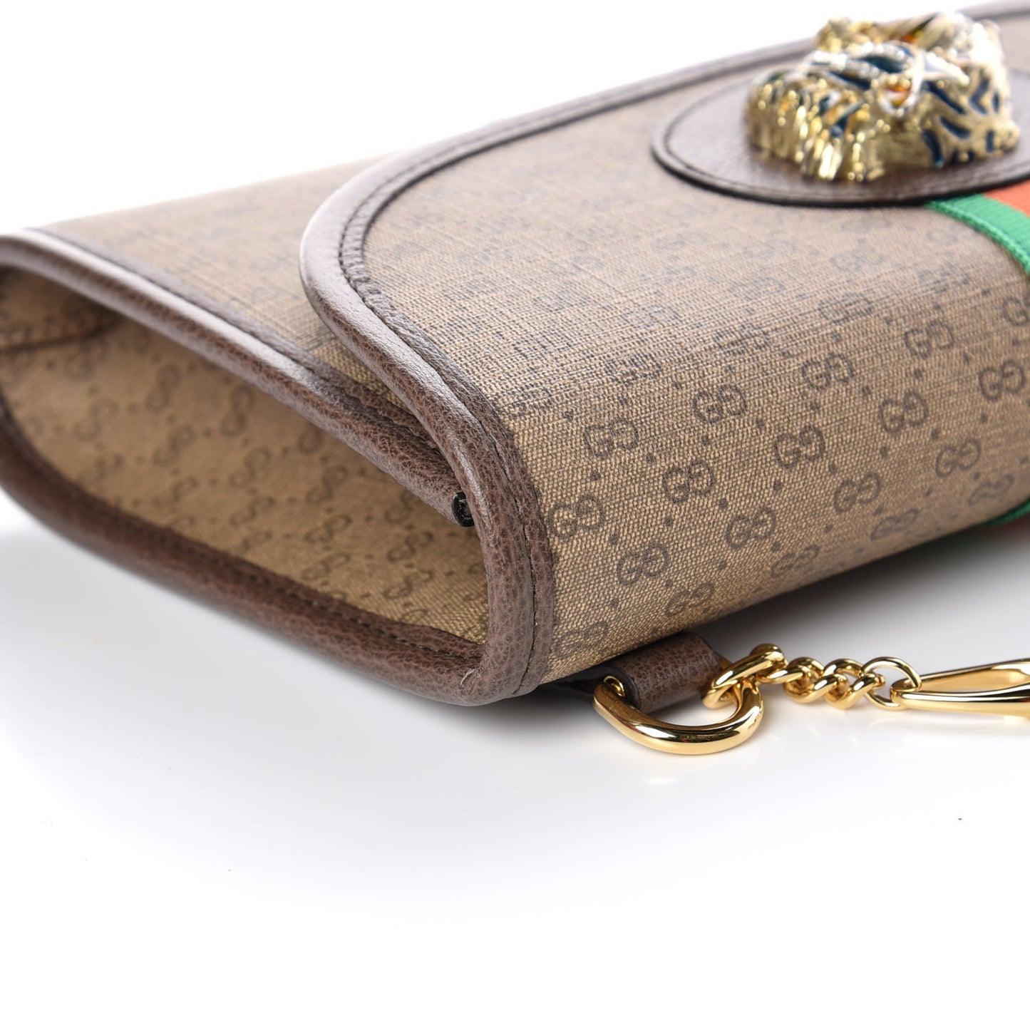 Mini Vintage GG Supreme Monogram Web Small Rajah Slim Flap Shoulder Bag Beige New Acero