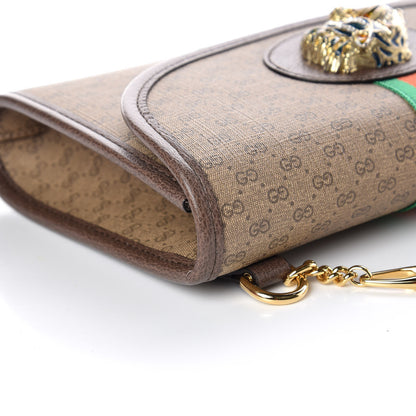Gucci Mini Vintage GG Supreme Monogram Web Small Rajah Slim Flap Shoulder Bag Beige New Acero 10 of 12